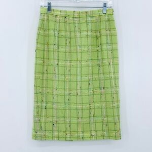 Vintage Carlisle Tweed Wool Blend Midi Skirt